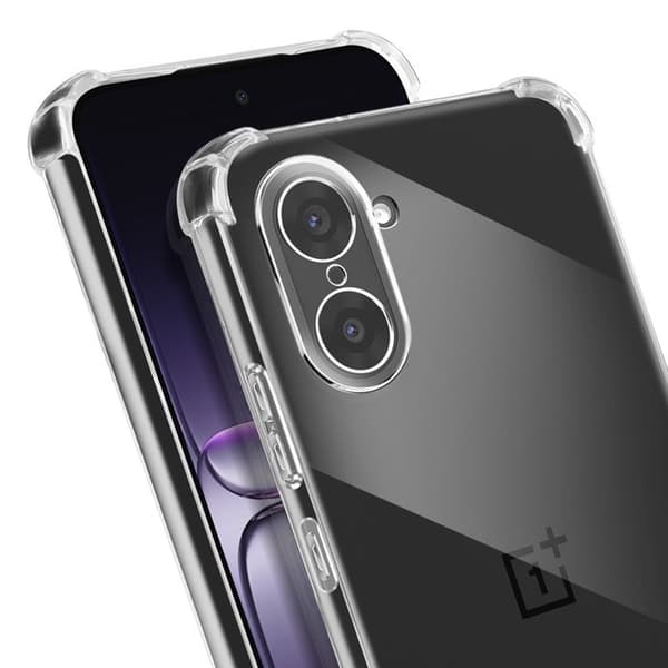 Coque Cordon - AVIZAR - OnePlus Nord CE5 - Silikon - Antichock - Transparent Vit