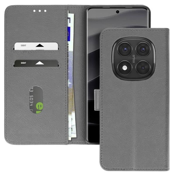 Fodral för Redmi Note 14 Pro och 14 Pro Plus Plånbok och Stöd Grå Grå