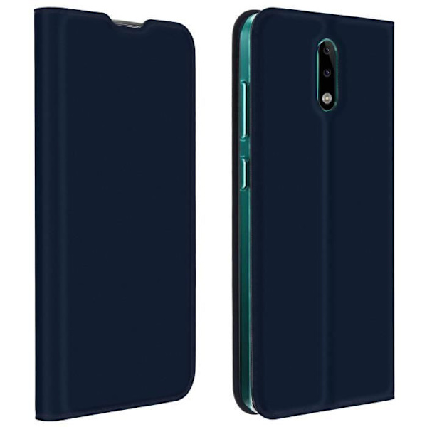 Étui Folio - DUX DUCIS - Nokia 2.3 - Eco-läder - Videostöd - Kortfack - Mörkblå Nattblått