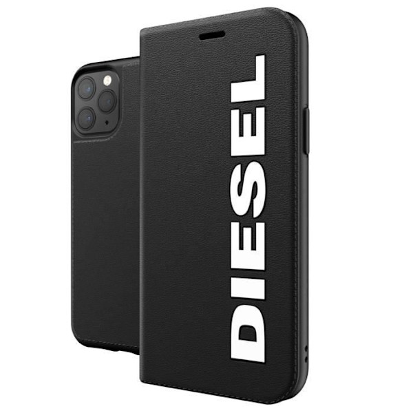 Kotelo iPhone 11 Prolle Putoamista estävä 1,5 m Flip-korttipidike Diesel Black Svart