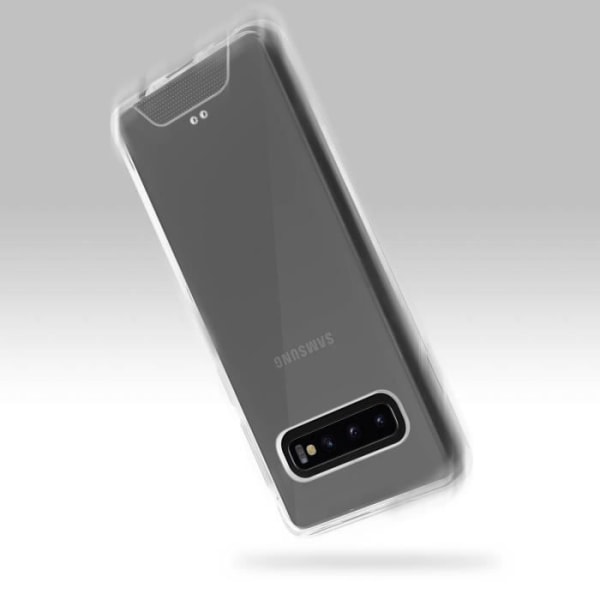 Coque - AVIZAR - Galaxy S10 Plus - Kristallschutz - Bi-material - Stötsäker - Transparent Vit Klar vit