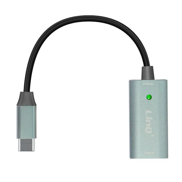 USB C til HDMI video- og lydadapter Full HD 4K 30Hz LinQ Grå