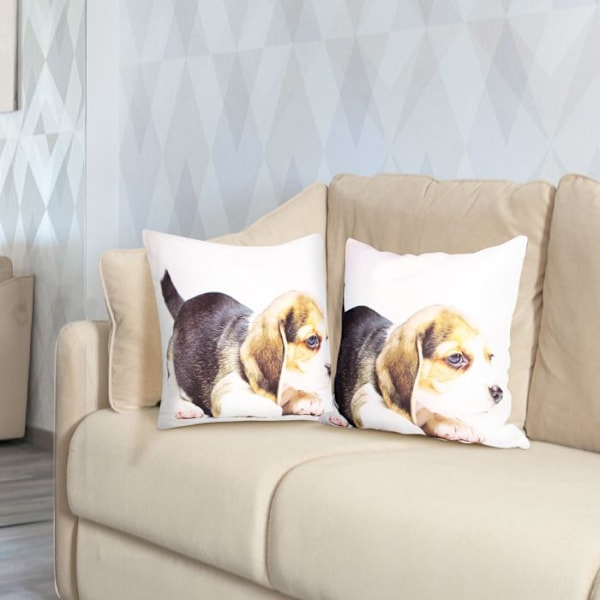 2 kpl 40x40 cm Beagle-valkoinen tyynyliina setti