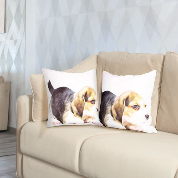 Pudevarn - AVIZAR - Beagle - 40x40 cm - Multifarvet - Syntetisk Vit