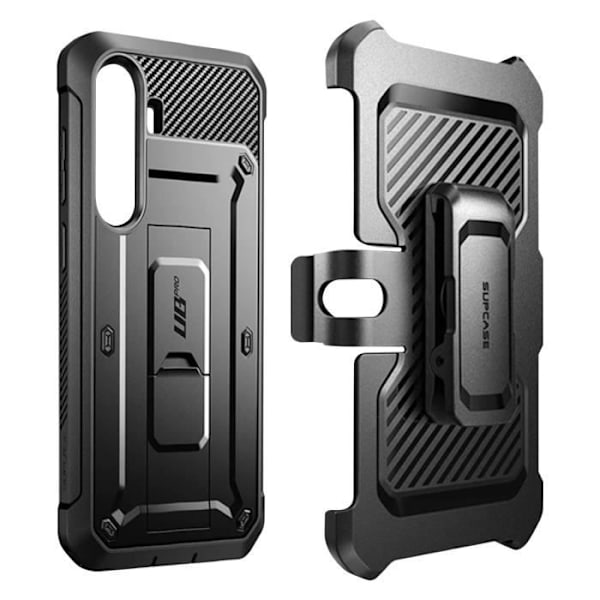 Koko vartalokuori Samsung Galaxy S24:lle - SUPCASE - Unicorn Beetle Pro - Iskunkestävä - Jalusta - Musta Svart