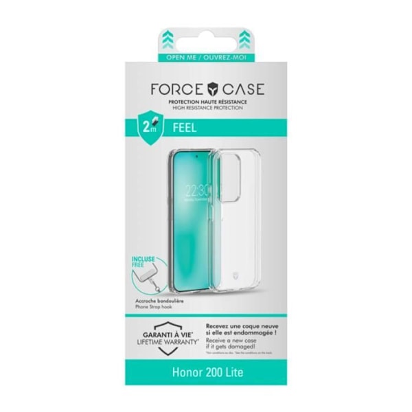 Suojakuori - FORCE CASE - Honor 200 Lite - Vahvistettu - Läpinäkyvä - Iskunkestävä Transparent
