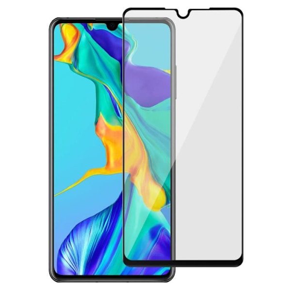 Film Skærm - AVIZAR - Huawei P30 - Hærdet Glas 9H - 3D Afbrudt - Ridsefast Svart