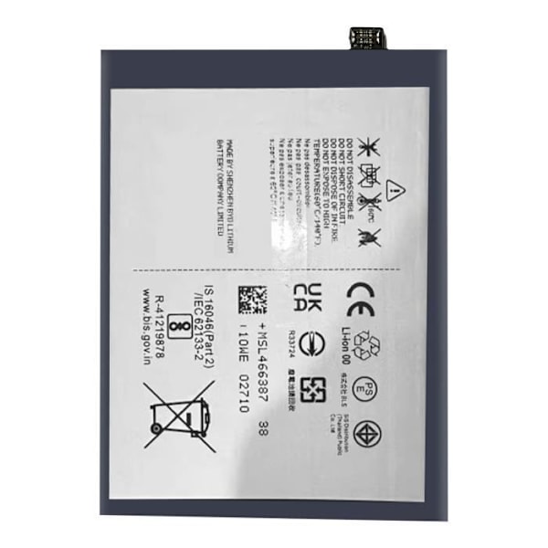 Intern batteri AVIZAR BAT-COMP-NP1 til Nothing Phone 1 4500mAh NT01 Sort - Lithium Ion - 3,7 V Svart