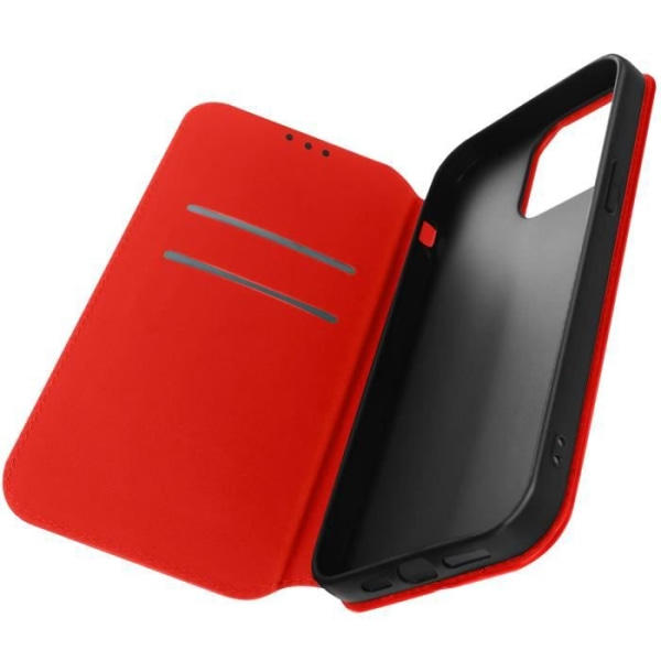 Folioskal iPhone 14 Pro Flip-korthållare Videostöd Funktion röd