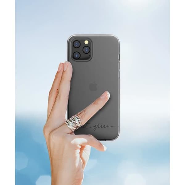 Coque - Bare Grøn - iPhone 12 Pro Max - Genanvendelig - Fleksibel - Gennemsigtig Transparent
