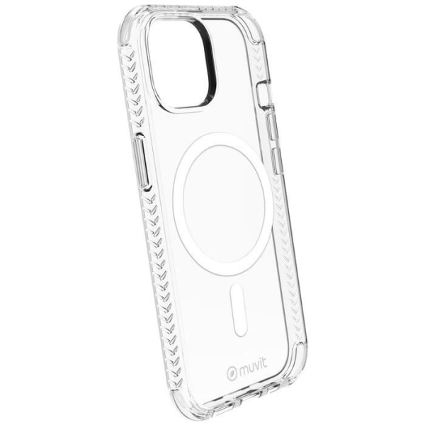 Fodral till iPhone 15 Stötsäker 3M kompatibel MagSafe Muvit Transparent