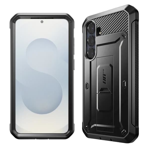 Heltäckande Fodral - Supcase - Galaxy S25 - Stötsäker - Stöd - Svart Svart