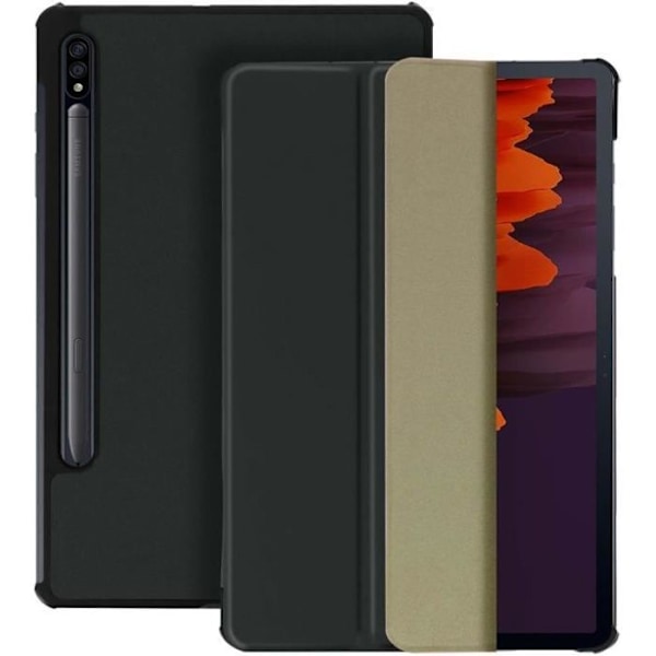 Hus - Samsung - Galaxy Tab S7/S8 - Sort - Slank Design - Videostøtte svart