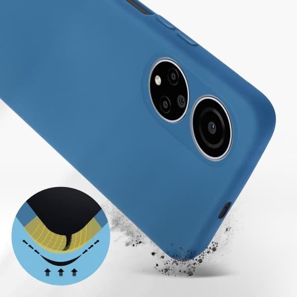 Coque - Honor - X7 - Silikon Semi-hård - Stötskydd - Soft-touch Ytfinish Blå