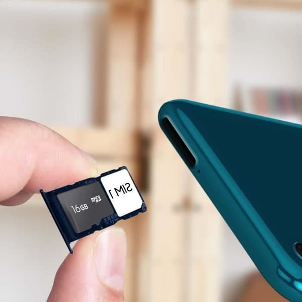 SIM-kort skuffe til erstatning for Huawei P Smart 2019 og 2020 - Blå Blå