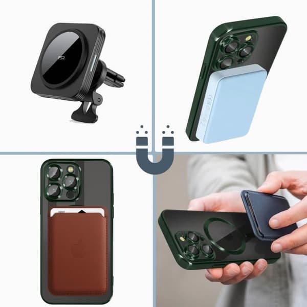 Coque MagSafe - Apple - iPhone 14 Pro Max - Silikon - Grön - Kromad kant Grön
