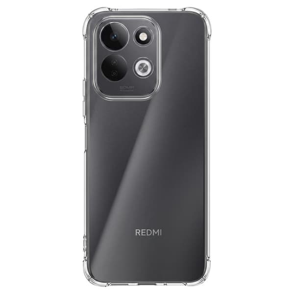 Siliconfodral för Redmi 17 med förstärkta hörn, transparent Vit