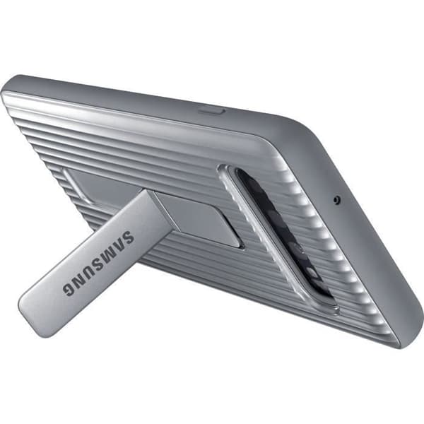 Samsung Forstærket Cover med Standfunktion S10 - Sølv Pengar