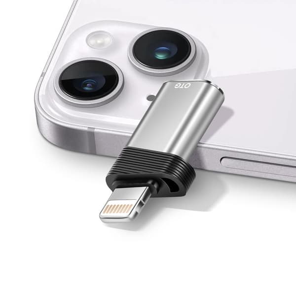 OTG-adapter för USB-C till Lightning Hastighet på 480Mbps LinQ Silver