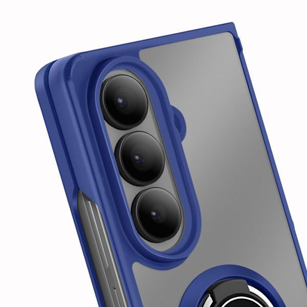 Coque til Samsung Galaxy Z Fold 7 Foldable med Magnetring Blå Blå