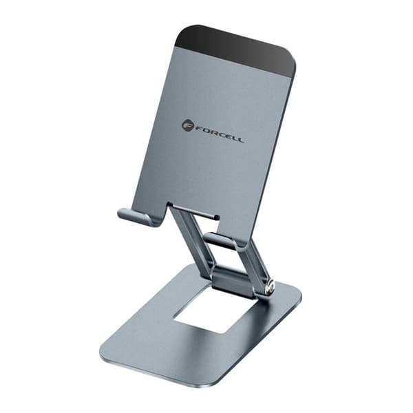 Støttebureau til Smartphone / Tablet Foldbar Ultra Kompakt i Aluminium Forcell Grå