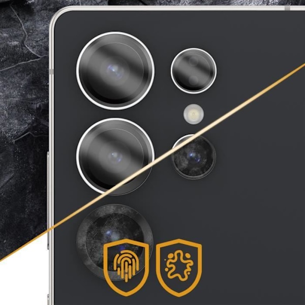 Skyddskamera för Samsung S25 Ultra Härdat Glas Metallram Panzer Glas Transparent Transparent