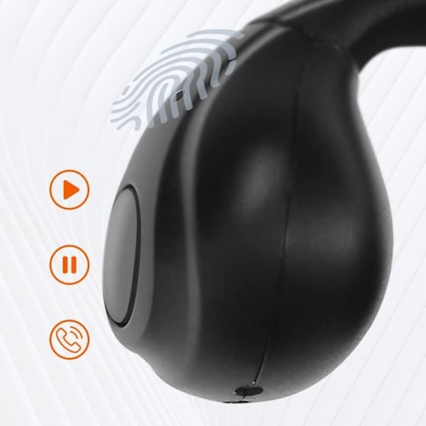 Bluetooth-øretelefoner Air Conduction Trådløs Design Clip On Micro LinQ Sort Svart