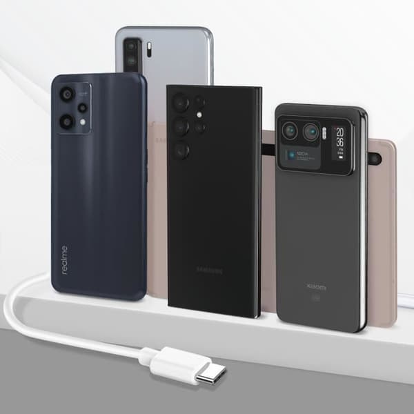 USB-kabel til USB-C - REALME - Original - 1m - 2A - Opladning og synkronisering Vit