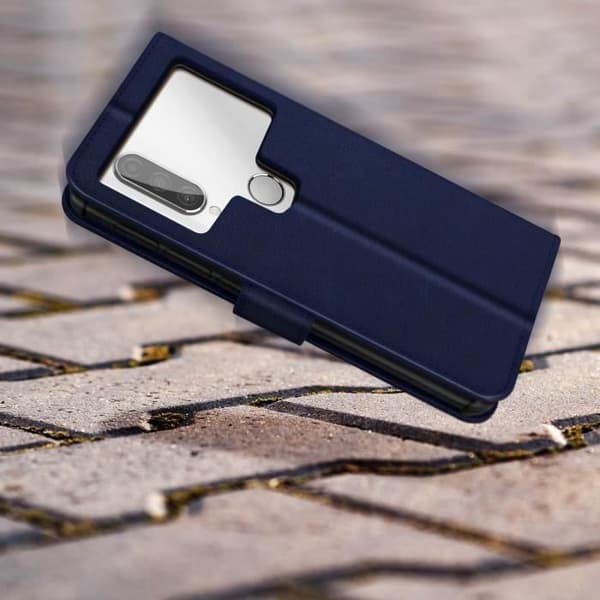 Universal smartphone-etui 5,2 til 5,5 tommer - AVIZAR - Chesterfield - Hard Shell - Syntetisk materiale - Blå Blå