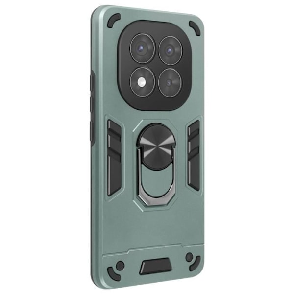 Skyddande fodral för Redmi Note 14 Pro och 14 Pro Plus med ringstöd, stöttålig, ljusgrön. Grön
