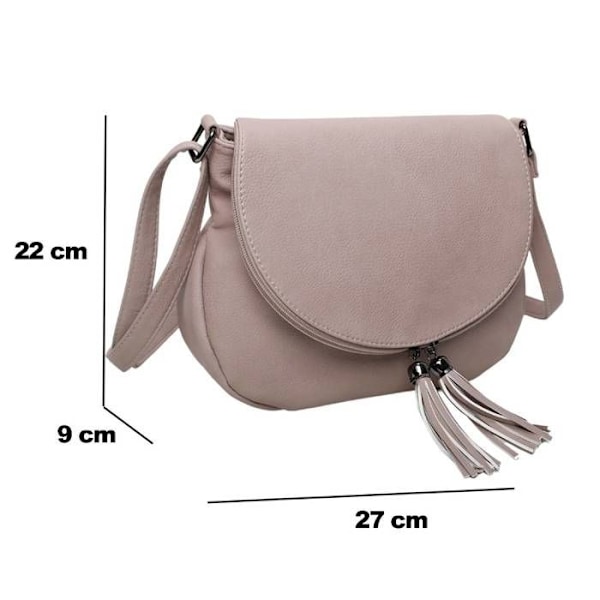 Axelväska för kvinnor med dragkedja Gallantry Taupe Beige