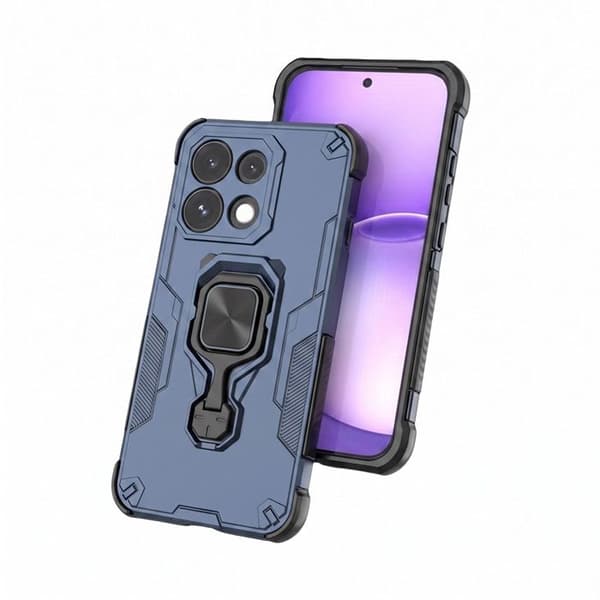 Stötsäker skal för Oppo Reno 16F / 16FS med magnetiskt ringstöd, nattblå Blå