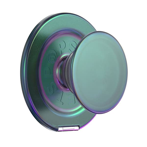 Support Smartphone PopGrip Kick-Out Premium Klæbende Stativ og Selfie PopSockets Sort / Grøn Grön