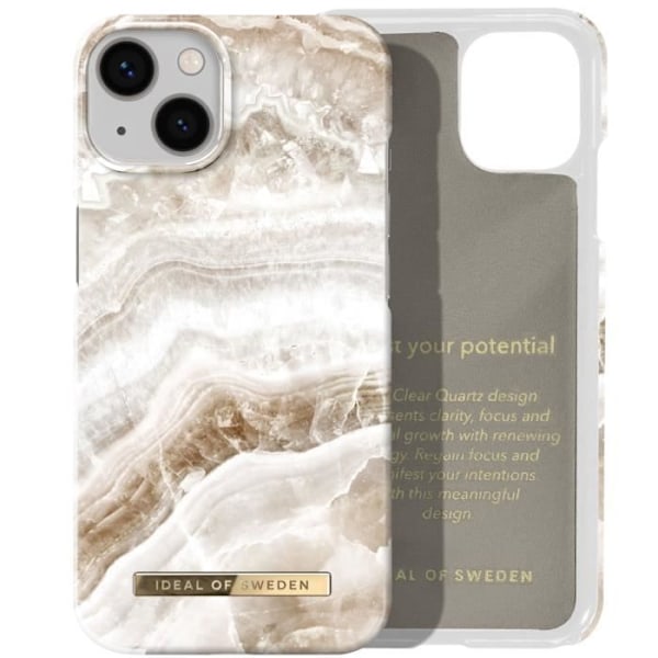 Cover til iPhone 13 Design Luxe Ultratynd Klar Quartz iDeal of Sweden Hvid