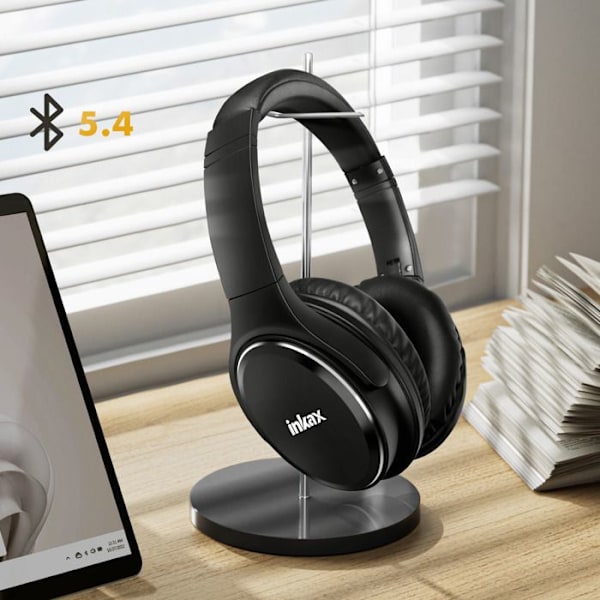 Langaton Bluetooth-kuulokkeet sisäänrakennetulla mikrofonilla Inkax Musta Svart