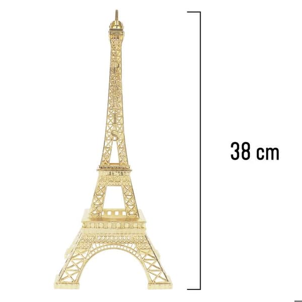 Eiffeltårnet Statue Større Replica 38cm - Guld