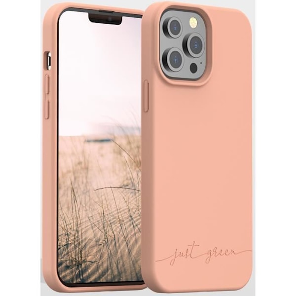 Coque - JUST GREEN - iPhone 13 Pro - Fleksibel - Grainet - Biologisk nedbrydelig Bare Grøn