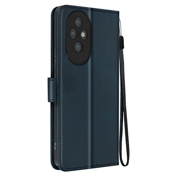 Fodral för Honor 200 Pro - AVIZAR - Handledsrem Flip Wallet Support - Blå - Blandat Blå