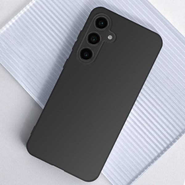 Coque til Samsung Galaxy S24 FE Mat Finish Blød Stødabsorberende 3mk Sort Svart