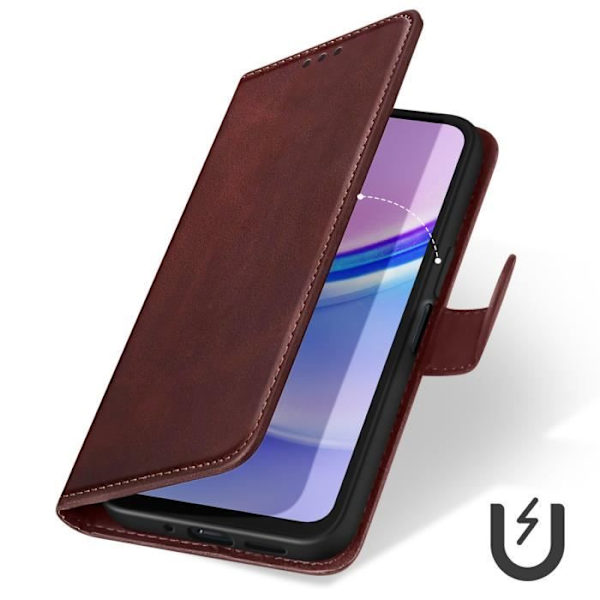 Fodral till Samsung Galaxy A16 Handledsrem Flip Wallet Stand Brun kastanj