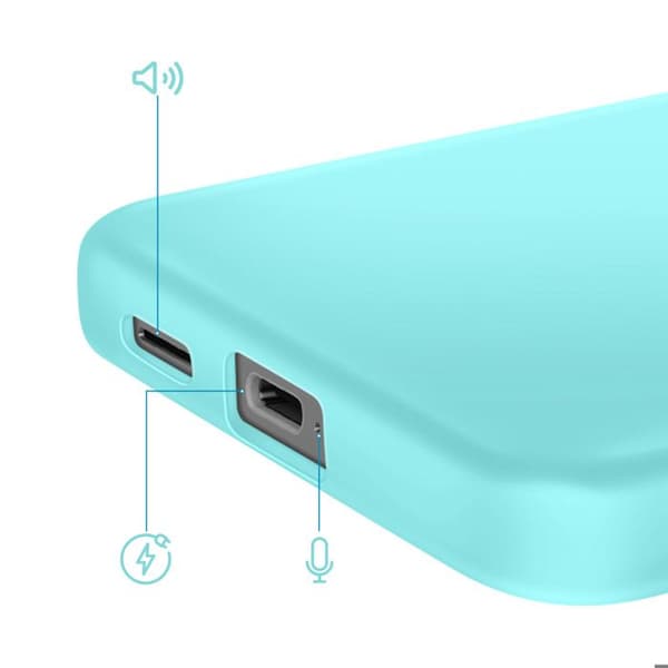 Silicone Soft-Touch Cover til Galaxy S25 FE Fast Cover Serie Turquoise Blå