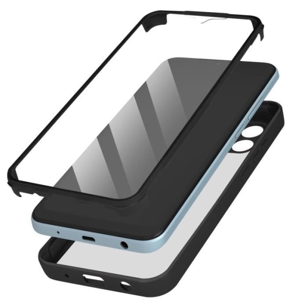 Fodral - AVIZAR - Redmi A1/A2 - Plexiglas bak - Polymer framsida - Svart Svart