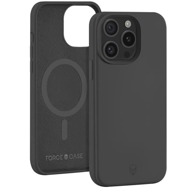 Kotelo iPhone 15 Pro Max MagSafe Anti-fall Mate Force Case Mustalle Svart