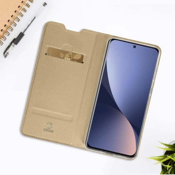 Xiaomi 12 ja 12X kansikorttikotelon tukitoiminto Dux Ducis Gold