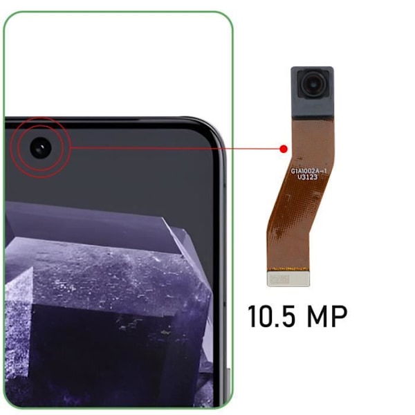 Frontkamera - AVIZAR - Google Pixel 8 Pro - 10,5 MP Selfie Sensor - Sort Svart