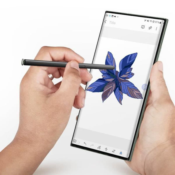 S Pen Stylus til Samsung Galaxy S23 Ultra afrundet spids 0,7 mm Original - Grøn Grön