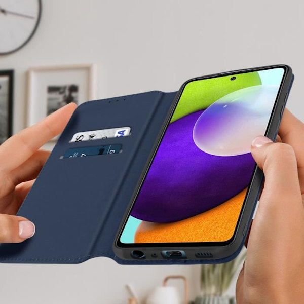 Housse - Samsung - Galaxy A72 - Folio - Portefeuille - Blå Blå