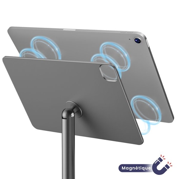 Supportbureau iPad Air 11' 2024 / 10,9' 2022 i roterende aluminium wiwu grå
