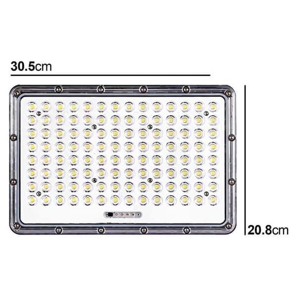 LED Solcelleprojektor 17 W med 20 W solpanel og automatisk detektion grå Grå