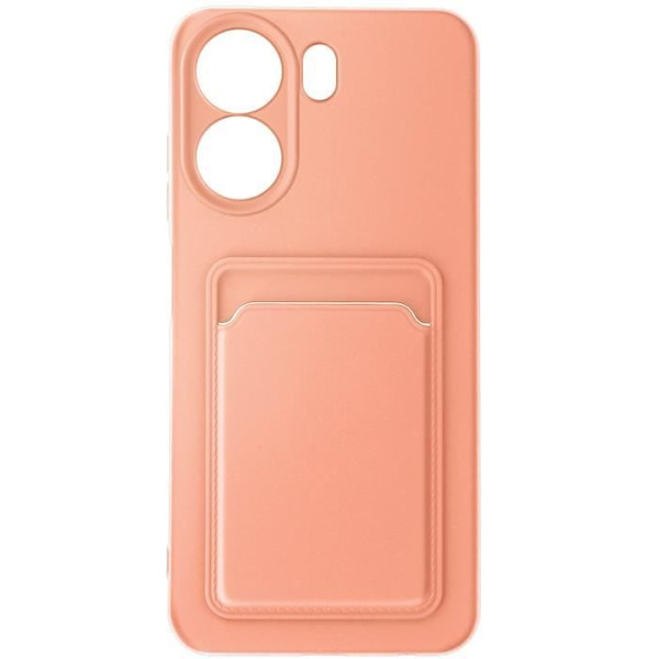 Fodral till Xiaomi Redmi 13C - AVIZAR - Mjuk - Puderrosa - Integrerad korthållare - Antispår Rosa